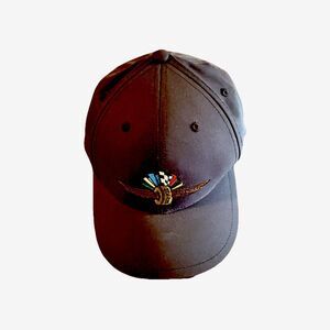 Indianapolis Motor Speedway Black Adjustable Hat With Embroidered Logo